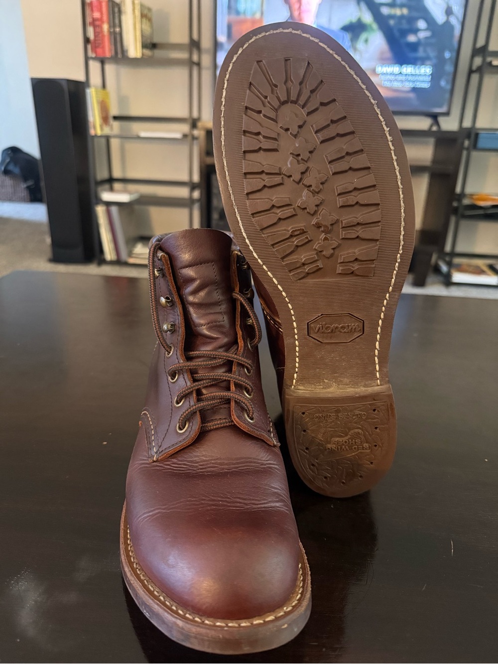Red Wing Shoes Brown Leather Lace-Up Work Boots 3340 Blacksmith - Picture 3 of 6